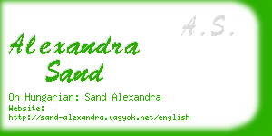 alexandra sand business card